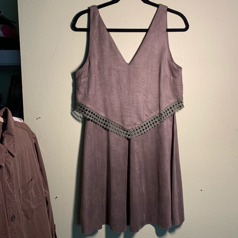 Brown altard state suede dress